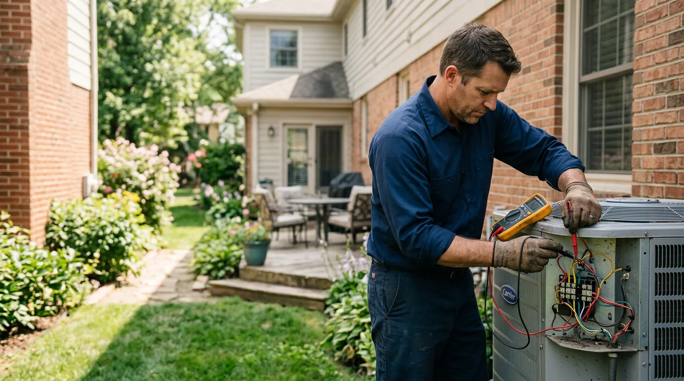HVAC technician working near Dixon, KY